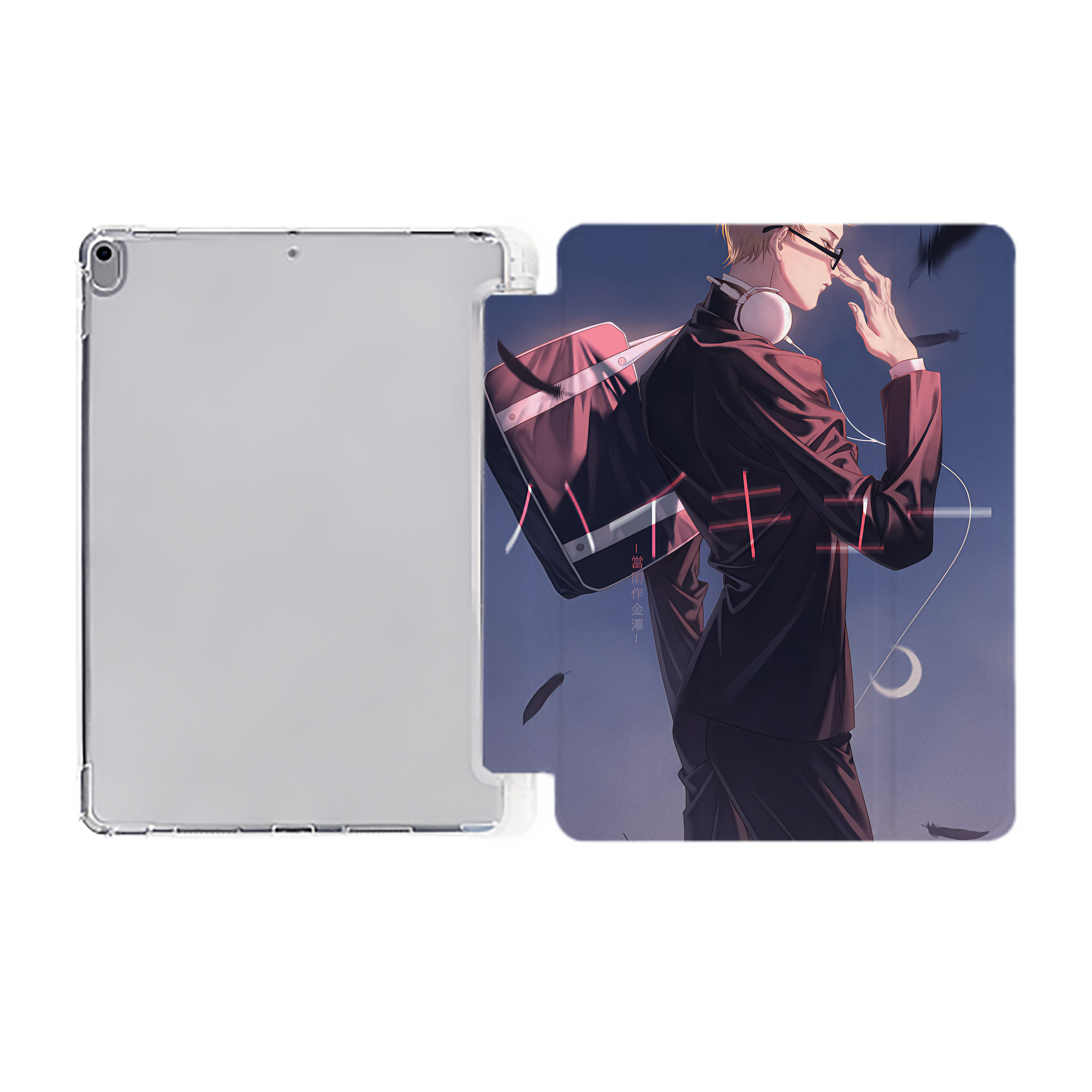 （画像用） ハイキュー!! Haikyu!! IPad ケース ペン収納付き 三つ折りスタンド PUレザー×シリコン 対応機種9.5/10.5/10.9インチ